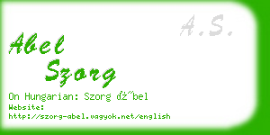 abel szorg business card